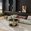 Table basse moderne en verre de 31,5 po (table basse seulement, sans chaises)-2053684024