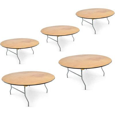 Titan Series Folding Table - Plywood Foldable Table - 72'' - 10 Pack