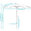 Parasol de marché octogonal 9 pi avec bouton-poussoir Delaplaine - Turquoise-1130741627