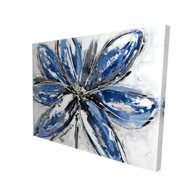 Pétale bleue - Toile bleue classique florale pour la décoration intérieure