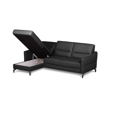 Falkirk Leather Corner Sofabed
