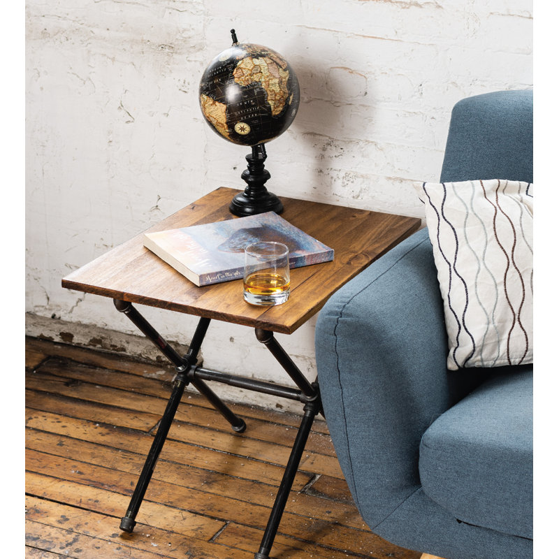 Ensemble de table de bout robuste en acier noir