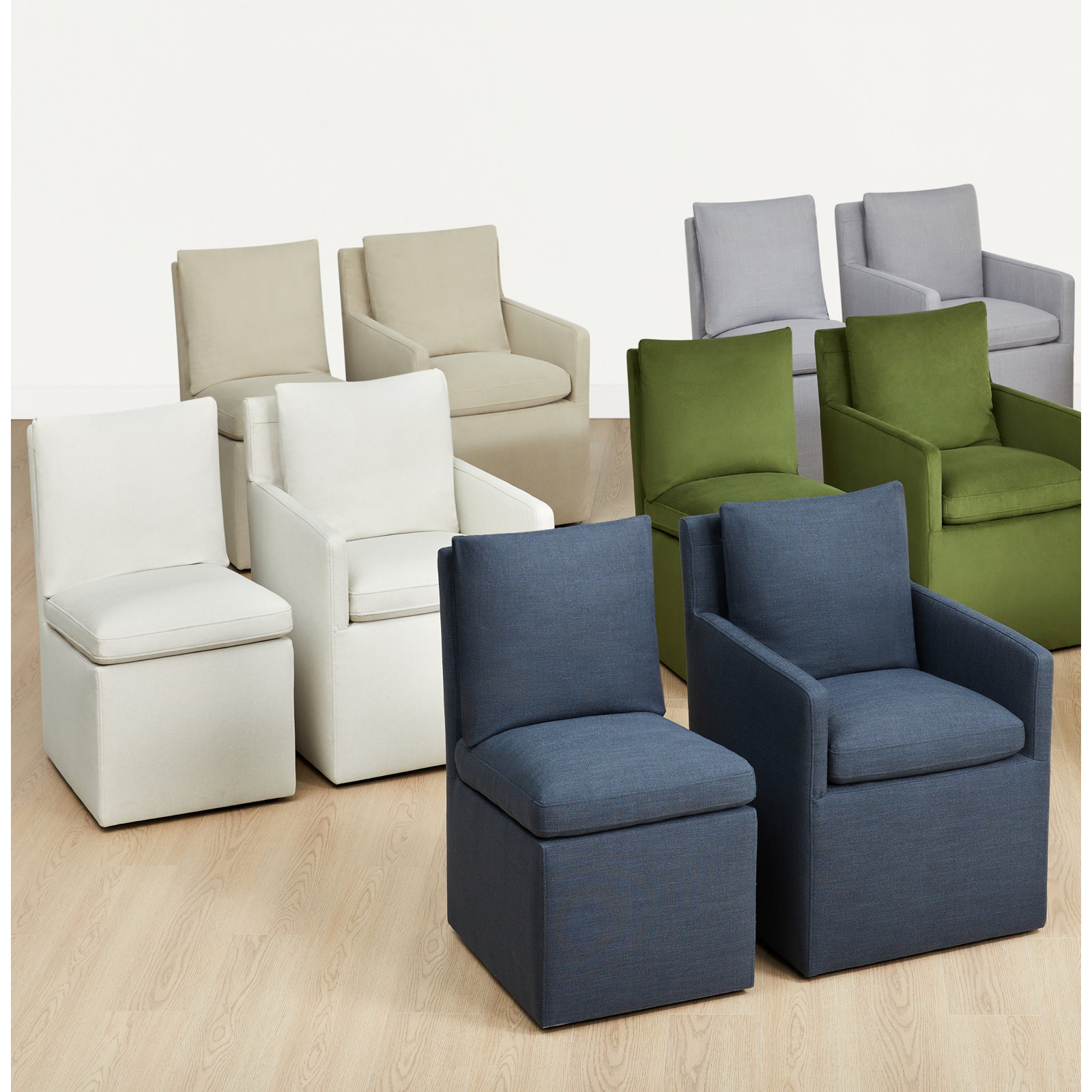 Alayaa Linen Armchair, Velvet Vesper Nature