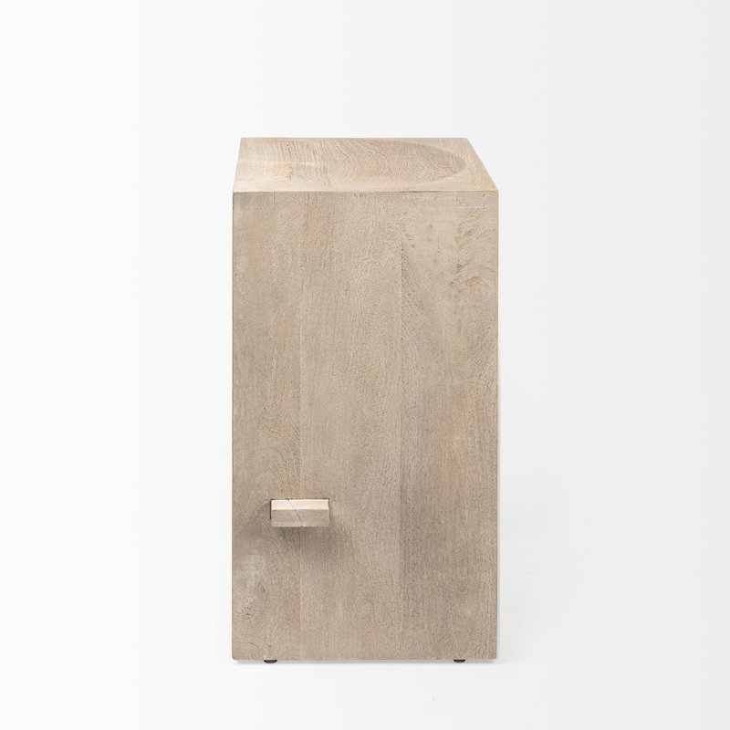 Dalina Solid Wood Counter Stool, Counter Stool (26" Seat Height), Gray Brown