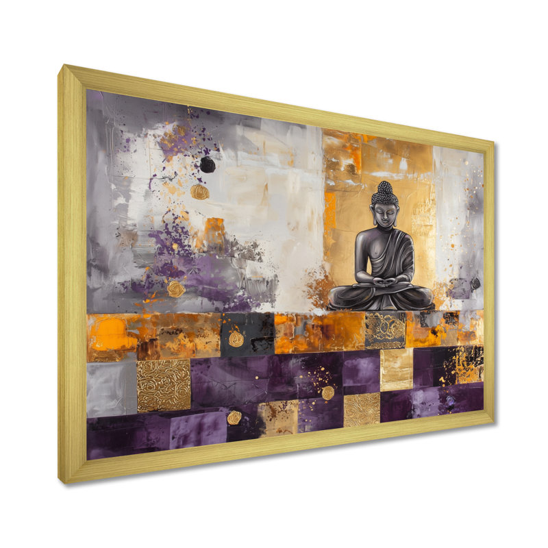 Bouddha, art spirituel, art asiatique, bouddha, salon, H 34 po x l 44 po, Reproduction encadrée d'une seule photo sans pass