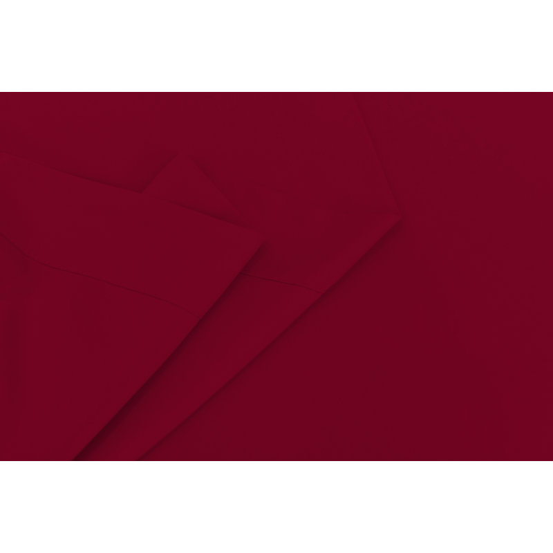 Taie d'oreiller en rayonne 1800 fils, Rouge, Taies d'oreiller pour grand lit