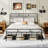 Elleise Metal Open-Frame Bed with Upholstered Headboard-1668602943