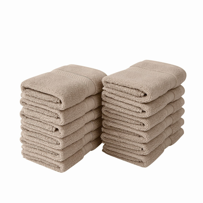  Regal Plush Towel Set of 12, Beige