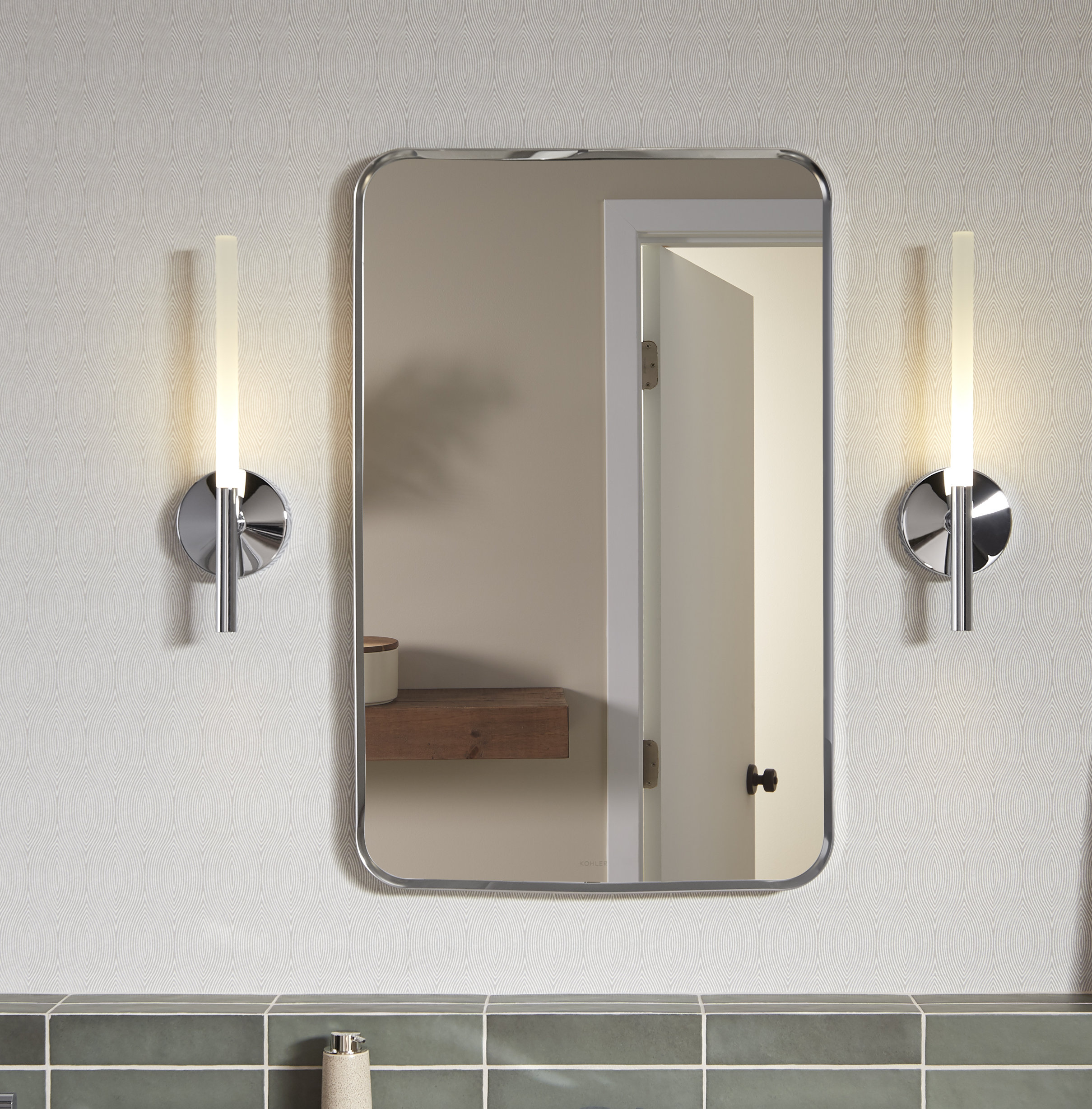 KOHLER Essential Rectangular Wall Mirror, Bathroom / Vanity Mirror with ...