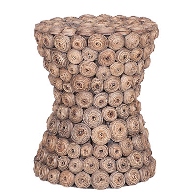 Bozrah Solid Wood Drum End Table
