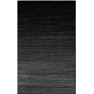 Tapis noir en polypropylène tissé à la machine Diez