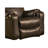 Contour Genuine Leather Swivel Rocker Recliner-90139442-90139443