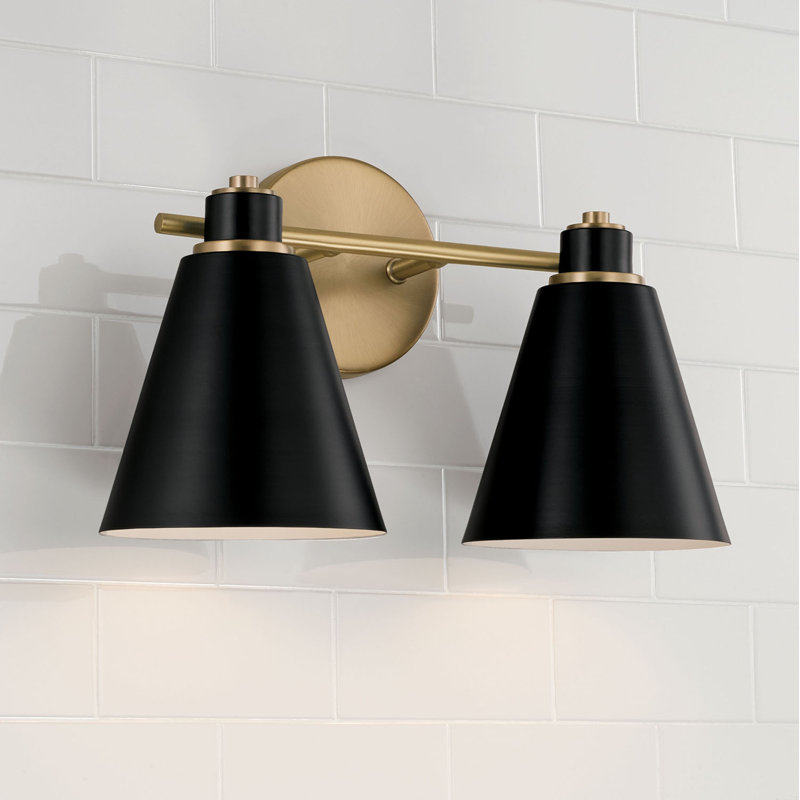 Kristobal 2 - Light Dimmable Vanity Light, Black