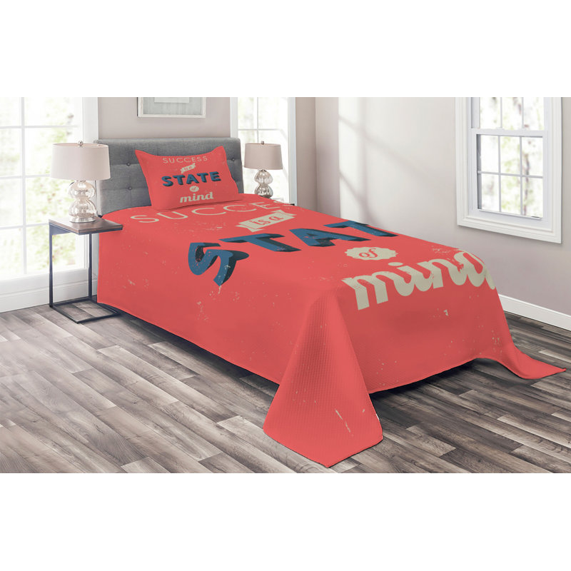 Saying Farmhouse / Country Polyester Coverlet, Twin Bedspread + 1 Sham