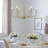 6 - Light Gold Candle Chandelier