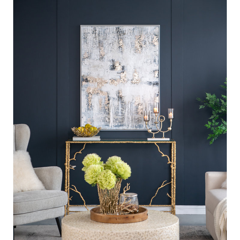 Art mural, Gris / or / blanc