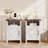 Farmhouse Modern Nightstand with Shelf and Barn Door-274963406-282282351