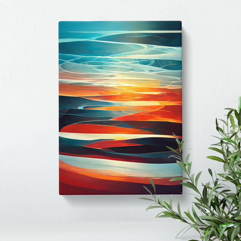 XC1022-4303X Sunset In Abstract No.5 - Wrapped Canvas Print, 50cm H x 35cm W x 3cm D