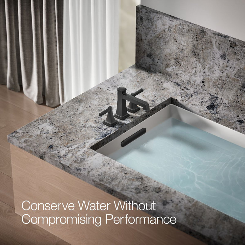 Riff Bath Faucet Trim With Diverter Spout, Matte Black