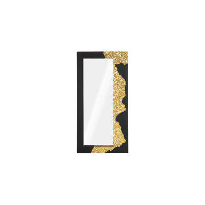 Mercury Mirror, Rectangle, Black, Gold Leaf