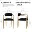 Ensemble de salle à manger rectangulaire avec chaises en tissu 70,8 "à 102,3" Louina-1026946460-1026249156-1026249018