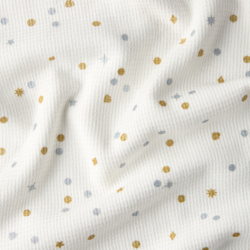 Kate Spade New York Celebration Confetti Dot Kitchen Towel Set, Ivory/Gold/Silver, 17"x28"