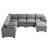 120*93" Modern U Shape Modular Sofa With Storage Ottoman
