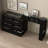 Expandable Makeup Vanity With Glass Display, 8 Drawers And Shelf Storage