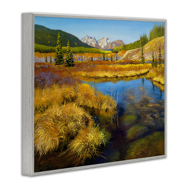 «Lush Pond Landscape», estampe numérique par Andrew Kiss, Estampe numérique Farmhouse, H 11 po x l 14 po