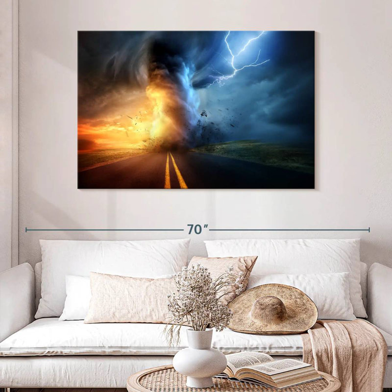 Tornade d'Alvord et orage, H 32 po x l 48 po