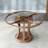Nordic solid wood round table set with turntable