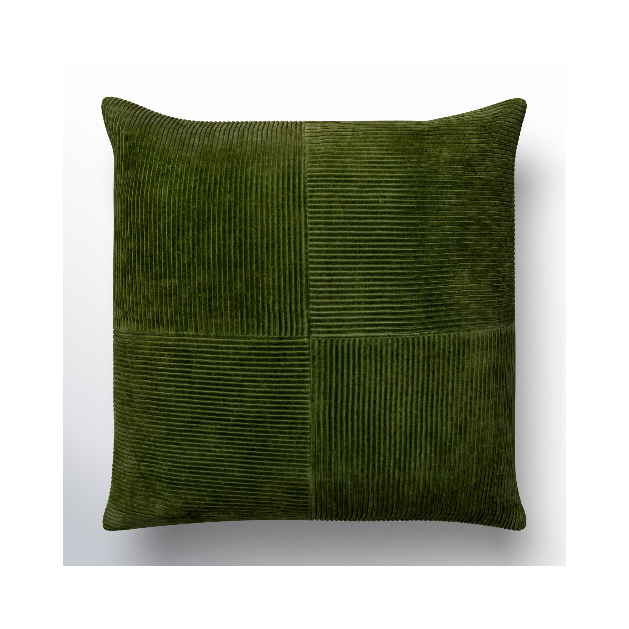 Selma Cotton Pillow Cover, Olive, 18" x 18"