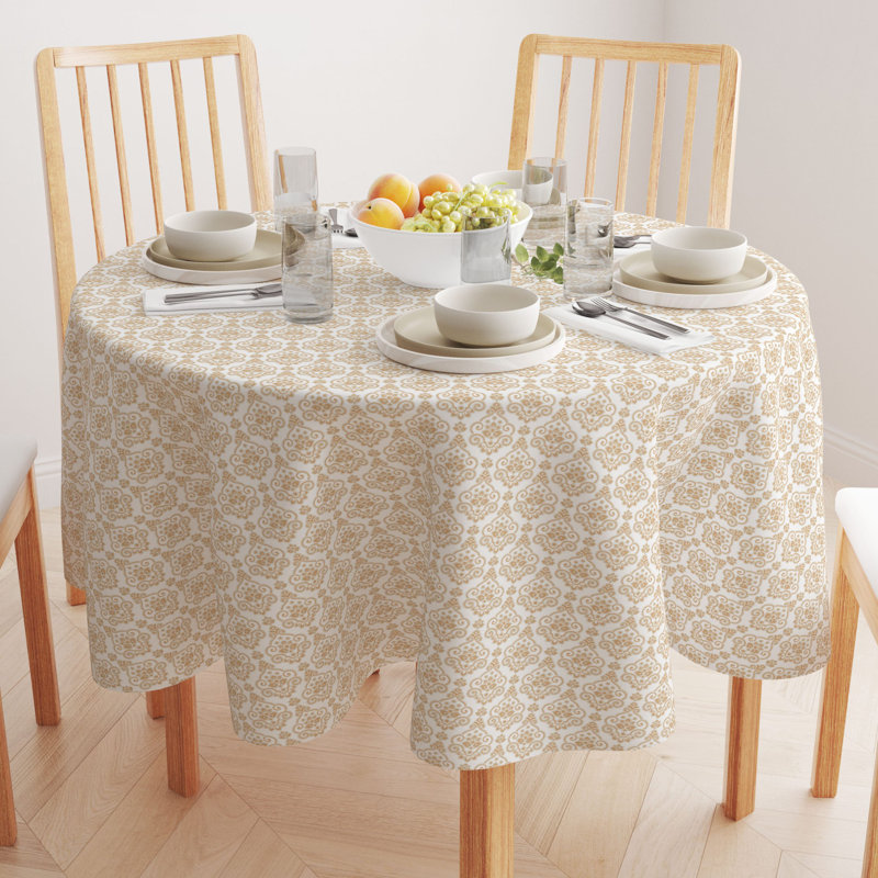 Round Cotton Twill Tablecloth