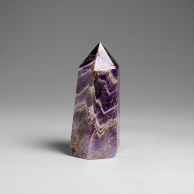 Polished Chevron Amethyst Point From Brazil (119 Grams)