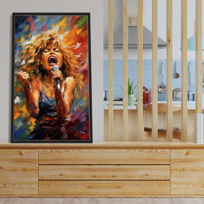 " Tina Turner, The Queen Of Rock N' Roll " by V2 Design Co. Painting Print