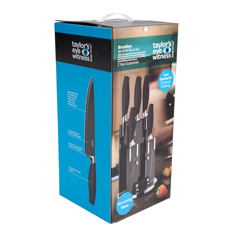 Taylors Eye Witness 5 Piece Stainless Steel Knife Block Set