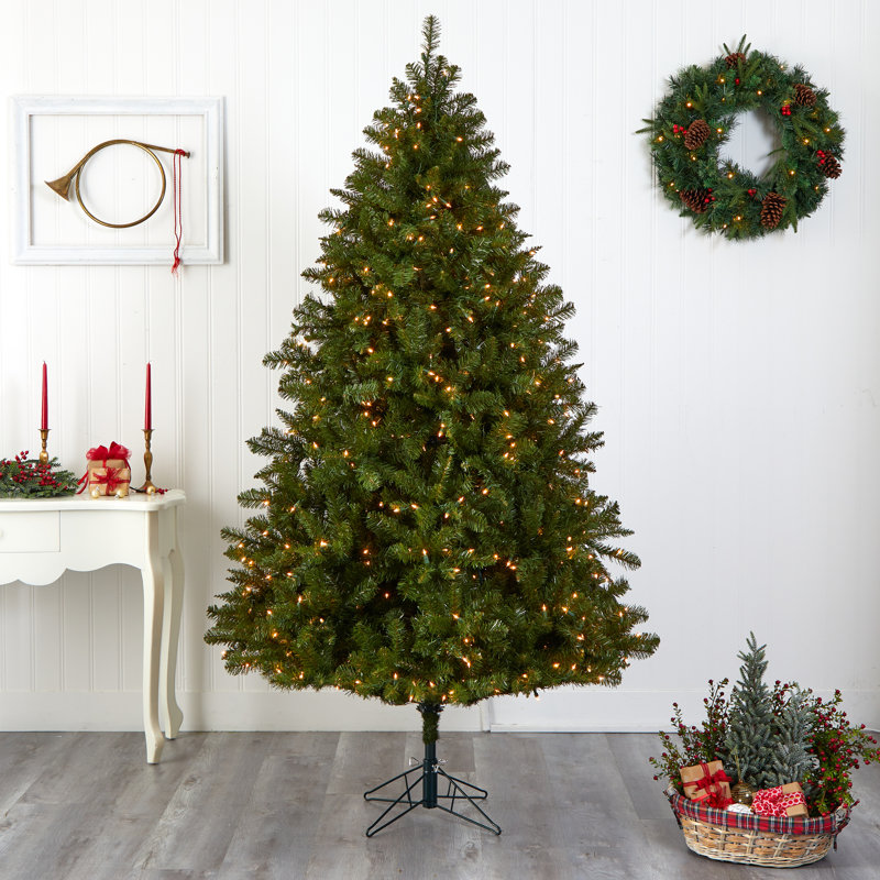Sommer 90' H Lighted Artificial Fir Christmas Tree