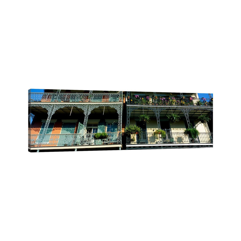 Bourbon Street New Orleans LA 1 Piece Wrapped Canvas Panoramic Wall Art, 152.4 cm H x 50.8 cm W x 3.175 cm D
