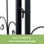 Eldan 57.4cm H x 59.7cm W Black Metal Fencing 4 Panels Included
