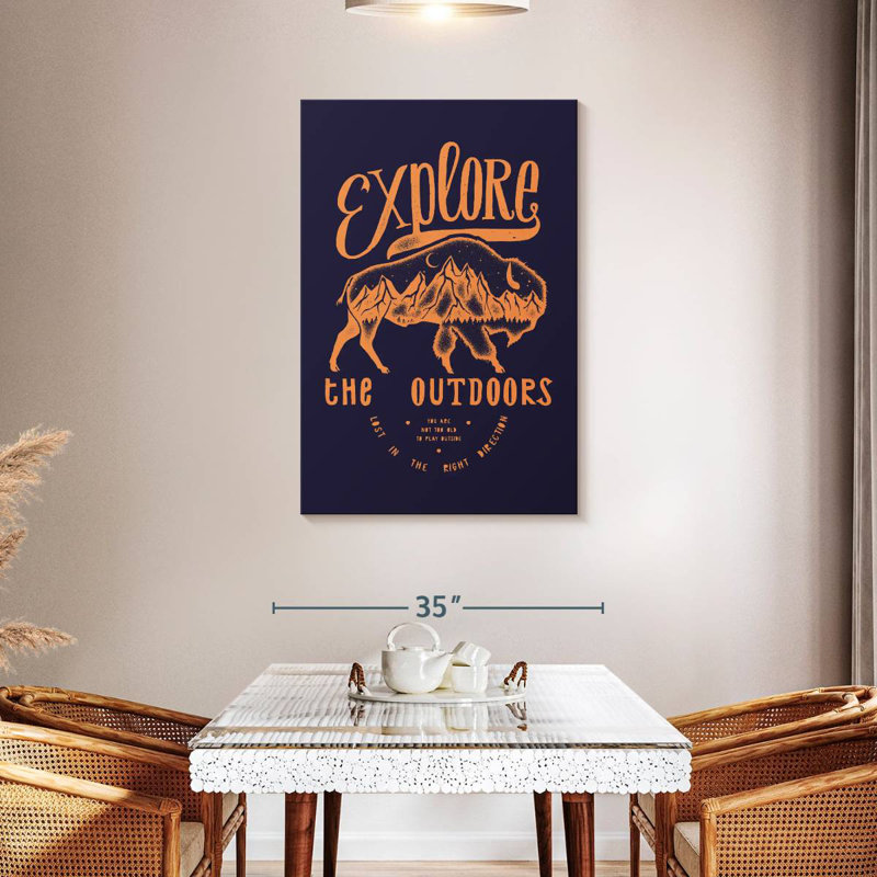 Explorez la typographie à l'extérieur, H 45 po x l 30 po