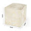 Repose-pieds carré en cuir véritable 18,25 po Ilianah-64799617