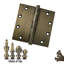 Charnière de porte simple à roulement à billes en laiton massif H 5 po x l 5 po-66231172