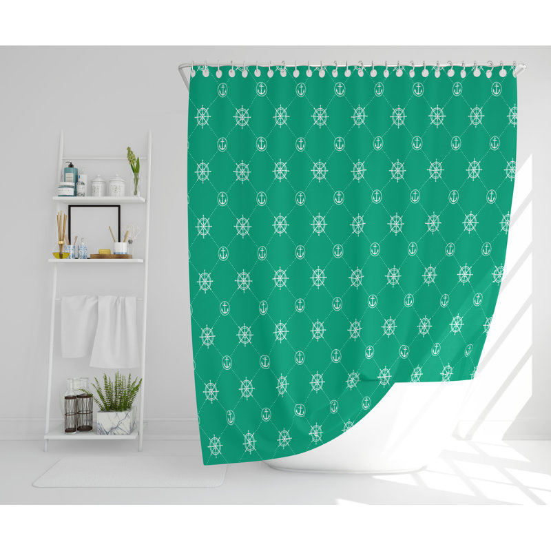 Christopher 2 Piece Polyester Shower Curtain Set, 168cm H x 168cm W