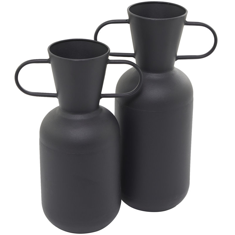 Ulen Metal Table Vase, Black