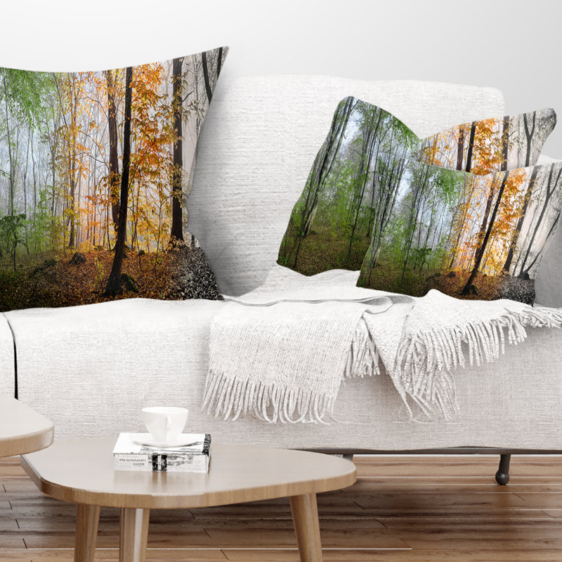 Coussin décoratif Morning Forest, Gris