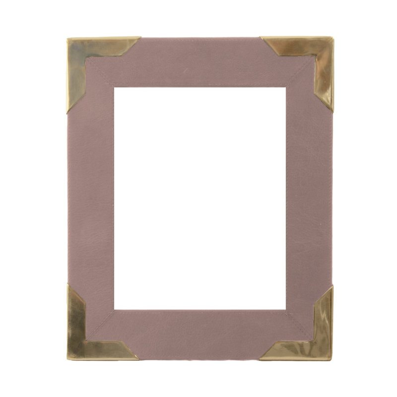Derby Leather Single Picture Frame, 10" x 8", Blush