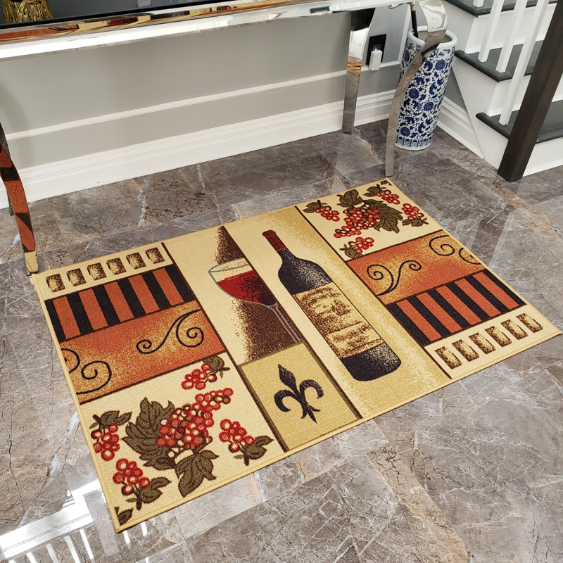 Tapis crème / orange Birdsview