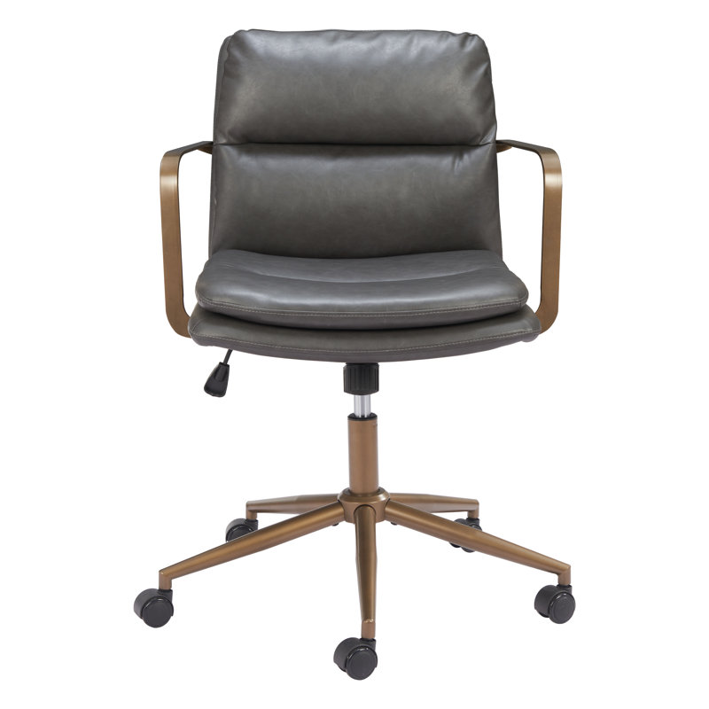 Chaise de bureau moderne et ergonomique, Gris, Bronze