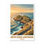 South Stack Lighthouse, Wales - Romantic Coastal Travel Poster | Cliffside Lighthouse Art Print. Giclee Print On Wrapped Canvas. Wall Art, Home Decor - Coastal & Maritime, Wales - Wrapped Canvas Print-341406284