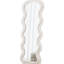 Miroir blanc en flanelle pour décoration de salon, doux au toucher, miroir de plancher pleine longueur de 24 po de largeur, blanc, suspendu ou incliné, tissu confortable, usage domestique